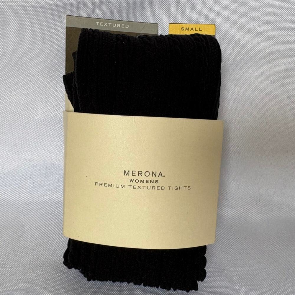 Vintage Y2K Merona NOS Black Cable Knit Sweater Tights S